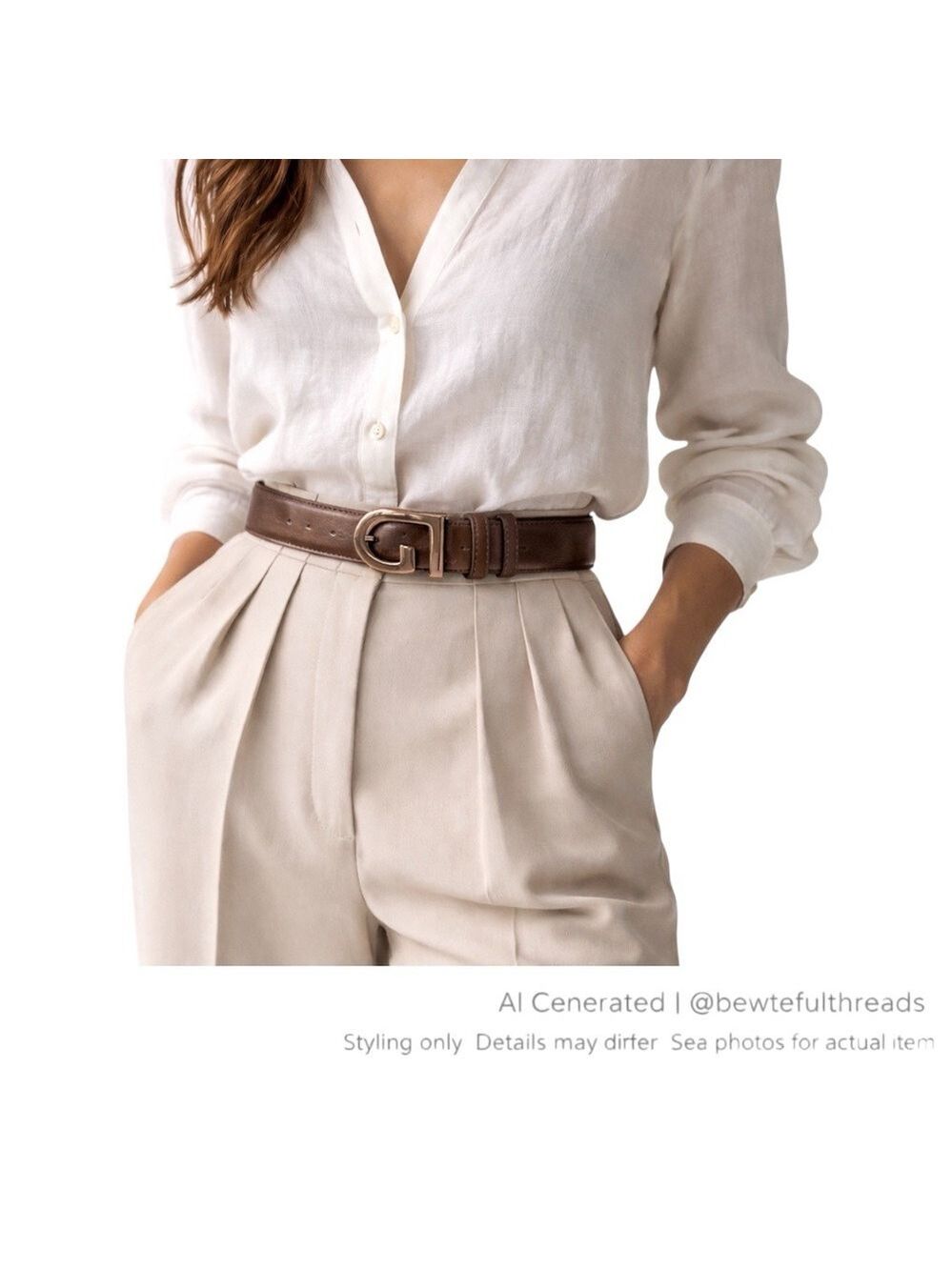 Burnished Bronze Leather Belt 30 Gold Minimalist Capsule